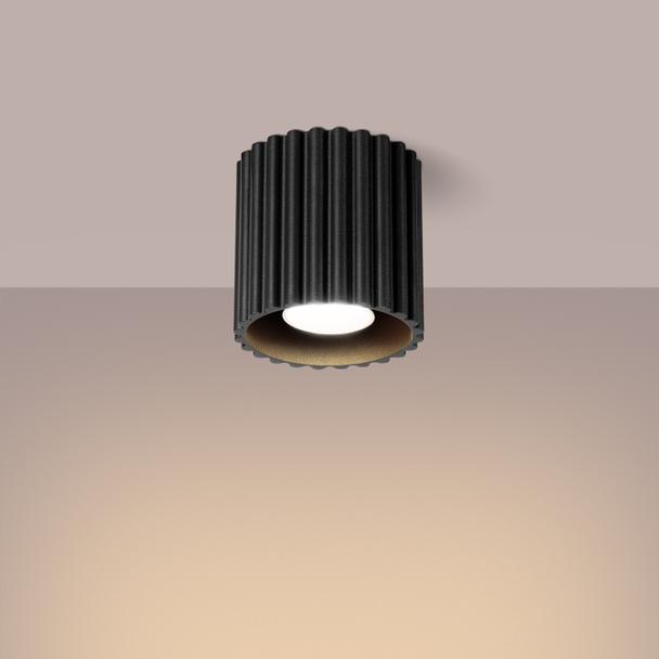 SOLLUX Plafon AURA 1 czarny GU10 ; SL.1784