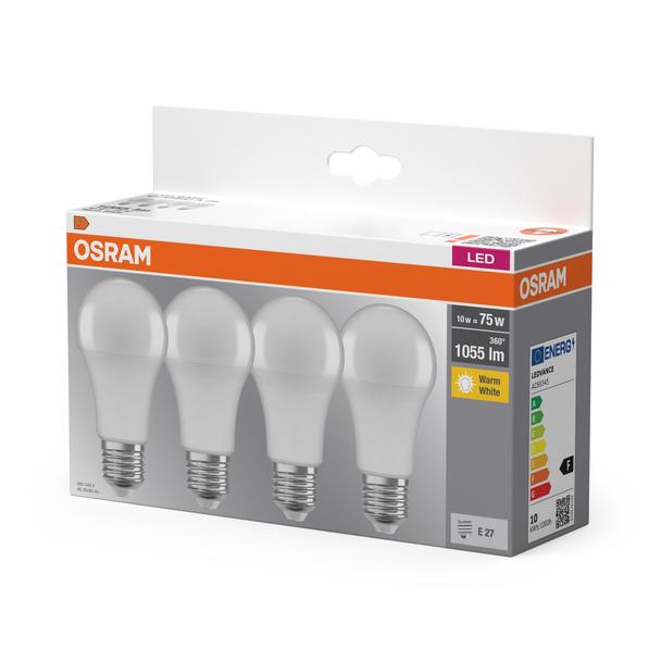 Lampa LED BASE Classic A75 10W/827 230V plastik E27 FS4 OSRAM