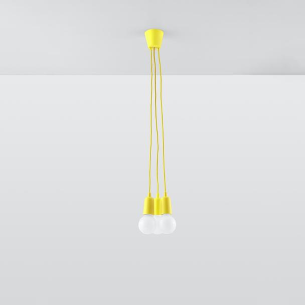 Sollux Lampa wisząca DIEGO 3 żółta SL.0579