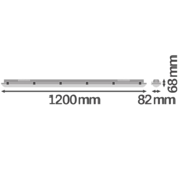 Oprawa DAMP PROOF 1200 18W 840 IP65 GY