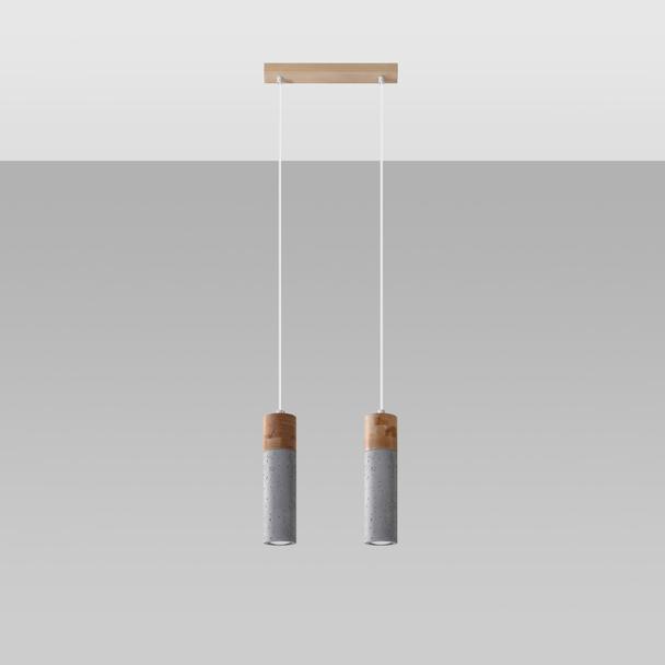 Sollux Lampa wisząca ZANE 2 szara SL.0966