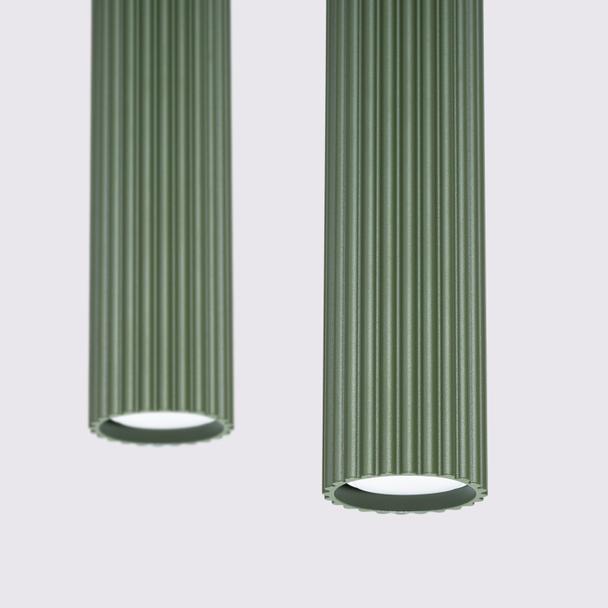 Sollux Lampa wisząca KARBON 2 zielona oliwka SL.1612