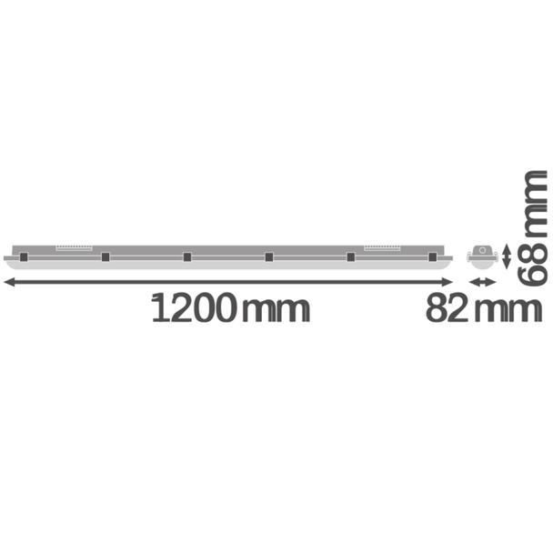 Oprawa DAMP PROOF DALI 1200 18W 840 IP65 GY