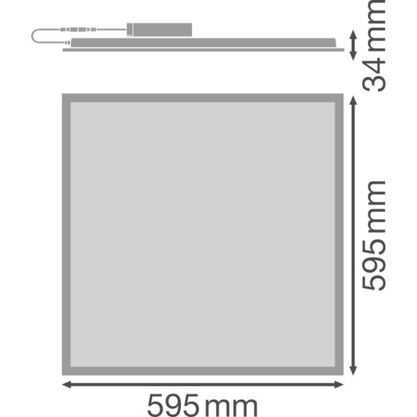 Oprawa PANEL COMPACT 600 V 33W 830 DALI