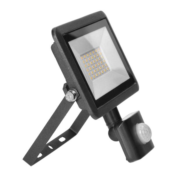 FARO S LED 30W naświetlacz z PIR, 2400lm, IP44, 4000K, aluminium + szkło AD-NL-6254BLR4 ORNO