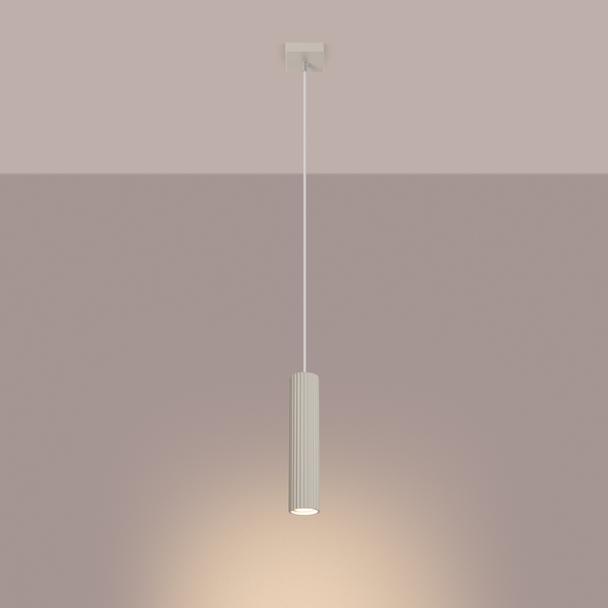 Sollux Lampa wisząca KARBON 1 beżowy SL.1592