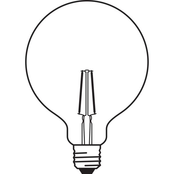 Lampa LED Vintage 1906 CL GLOBE125 Filament szkło przezroczyste GOLD 22 non-dim 2,5W 825 E27