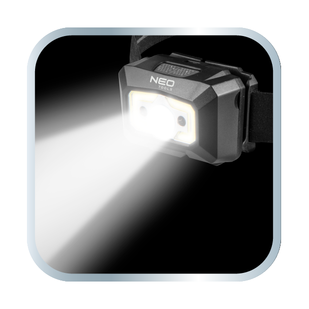 Latarka czołowa akumulatorowa USB 250 lm COB LED + czujnik ruchu NEO TOOLS GTX 99-073 GTX Poland