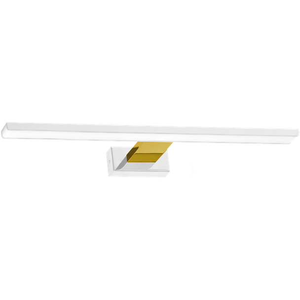 kinkiet łazienkowy LED Shine 13,8W 966lm 4000K biało/złoty IP44 ML7884 Milagro