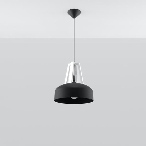 Sollux Lampa wisząca CASCO czarna/biała SL.0389