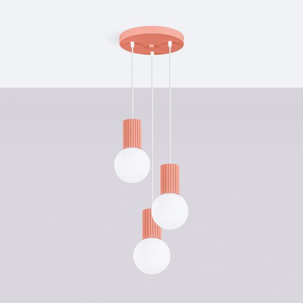 Lampa wisząca HALO 3P brzoskwiniowa