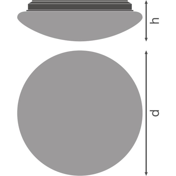 Oprawa ścienna SURFACE CIRCULAR 250 SENSOR 13 W 3000 K IP44 WT