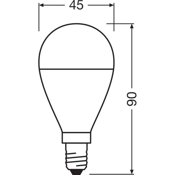 Żarówka LED x2 P45 Kulka E14 6.5W = 60W 806lm 4000K Neutralna 150° VALUE CLASSIC Osram