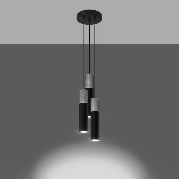Lampa wisząca BORGIO 3P czarny