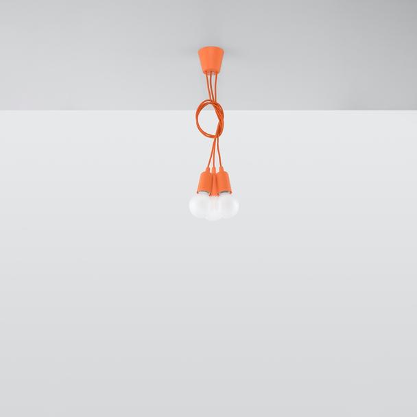 Sollux Lampa wisząca DIEGO 3 pomarańczowy SL.0585