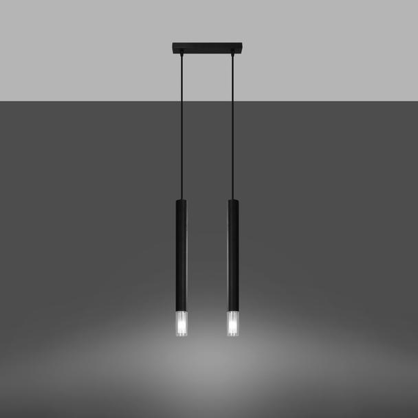 Sollux Lampa wisząca WEZYR 2 czarna SL.0961