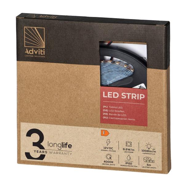 Taśma LED 12V 2835 120L/m 9,6W/m IP20 4000K 5m AD-TL-6488L4 ORNO