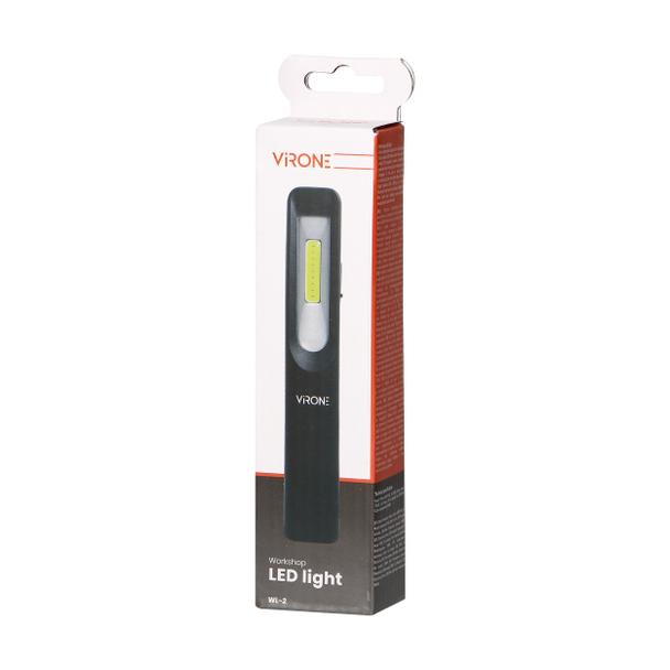 Latarka warsztatowa LED 3W 200lm + 3W 150lm, 1200mAh, 3 funkcje 100%, 50%, dioda frontowa, magnes, z WL-2 ORNO