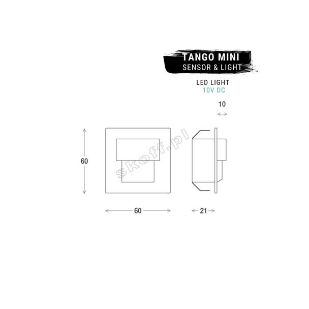 TANGO mini – D (czarny) /  W (biały)   [obud. Aluminium]