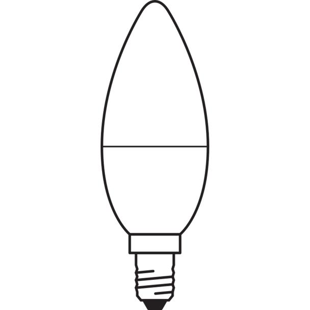 Lampa LED STAR+ CL B RGBWFR 40 dimmable via remote control 4,9W 827 E14