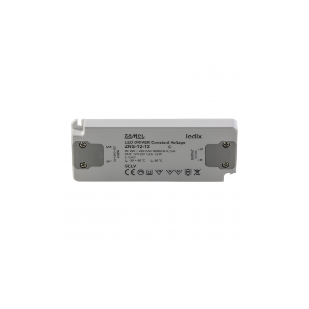 Zasilacz LED slim 12V DC 12W ZNS-12-12 LDX10000137 LDX10000137-WPL ZAMEL