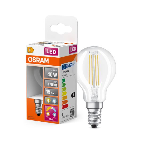 Lampa LED STAR+ non-dim CL P40 Act&Rel FILAMENT 4W 827 E14