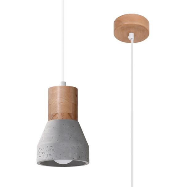Sollux Lampa wisząca QUBIC szara