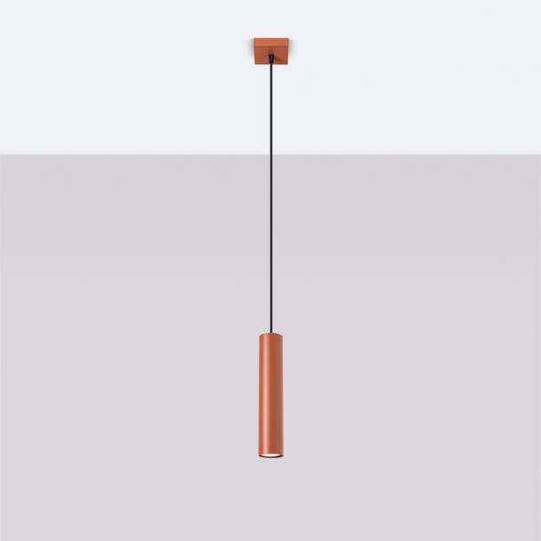 Sollux Lampa wisząca LAGOS 1 ochra czerwona SL.1489
