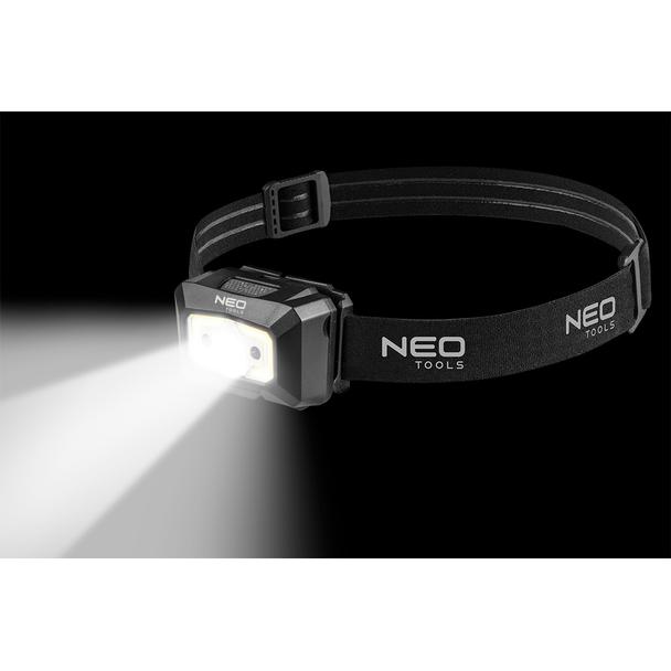 Latarka czołowa akumulatorowa USB 250 lm COB LED + czujnik ruchu NEO TOOLS GTX 99-073 GTX Poland