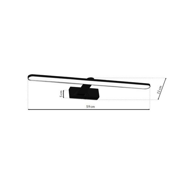 kinkiet łazienkowy nad lustro LED Splash Black 12W 840lm 4000K IP44 ML5616 Milagro
