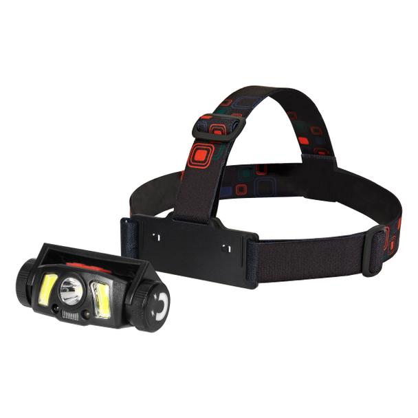 Latarka czołowa/światło rowerowe LED COB + XPG z akumulatorem Li-ion 1200 mAh, czujnik ruchu LT-14 ORNO