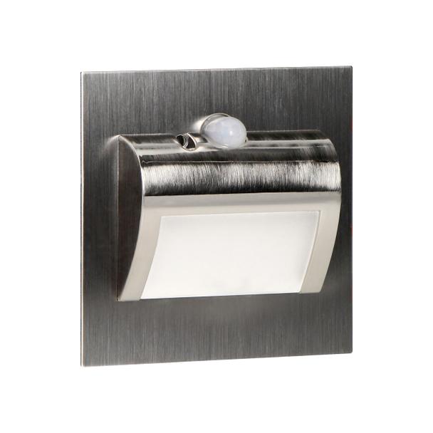 DRACO LED NEW 1,5W, oprawa schodowa podtynkowa, 12VDC, 30lm, 4000K, satyna, czujnik ruchu i zmierzch AD-OS-6164LR4/N ORNO