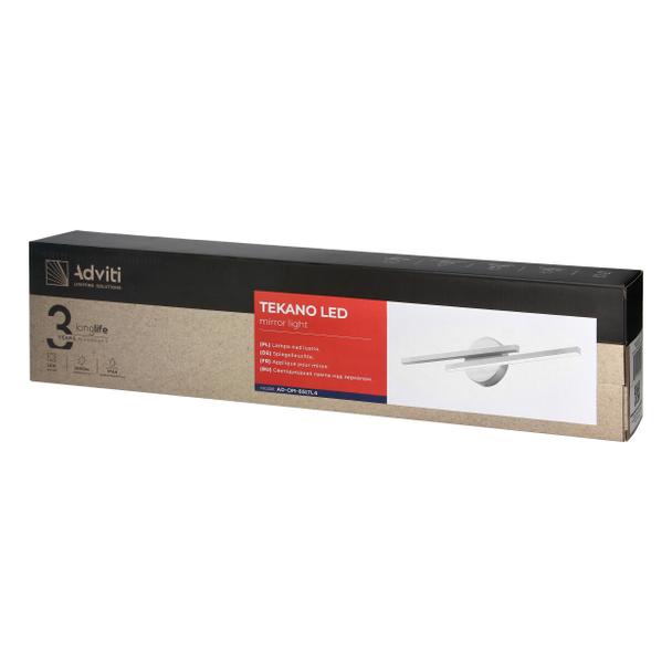 TEKANO LED 14W, lampa nad lustro, 1540lm, 4000K, IP44, dł. 55 cm, aluminium, biała AD-OM-6517L4/W ORNO