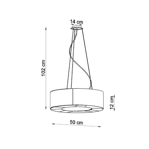Sollux Żyrandol SATURNO SLIM 50 biały SL.0749