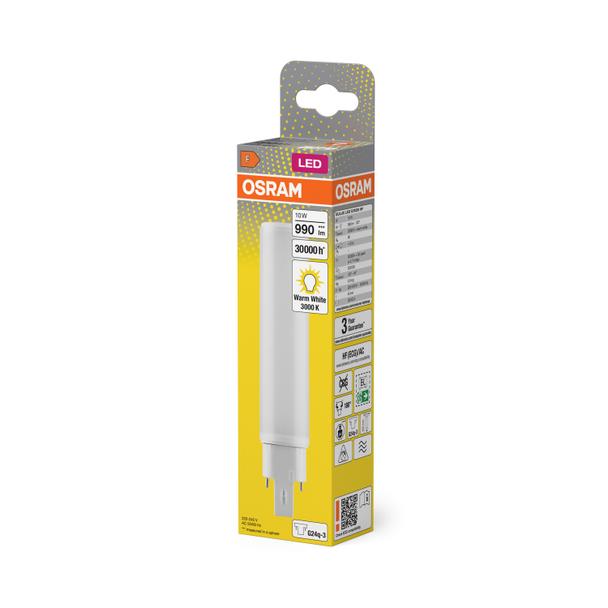 Lampa DULUX D E LED FR 26 ECG, AC mains 10W 830 G24q-3