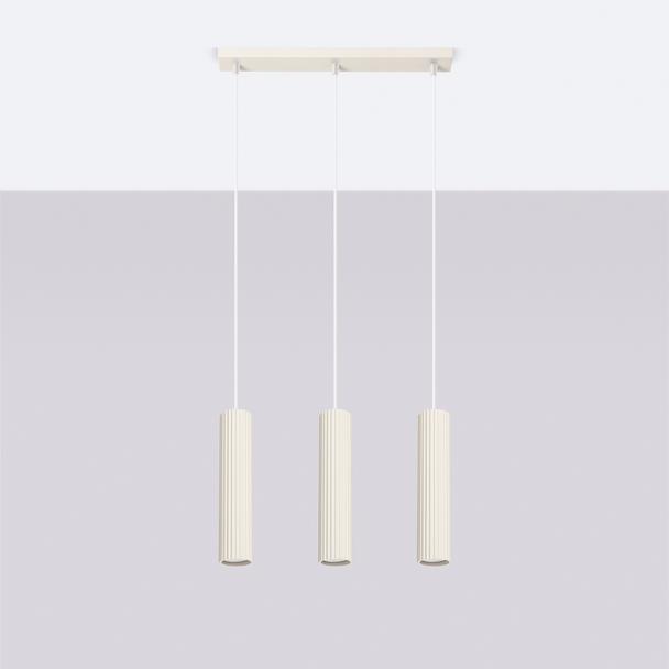 Sollux Lampa wisząca KARBON 3L beżowy SL.1594