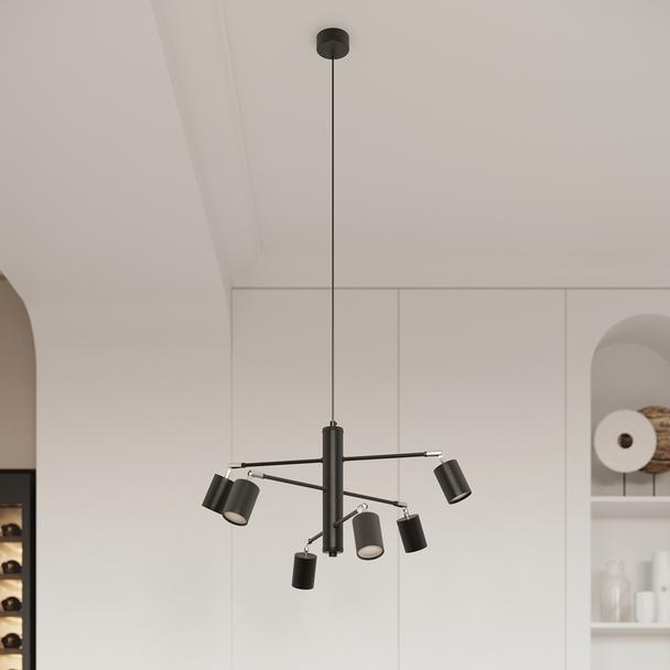 Sollux Żyrandol LEMMI 6 czarny SL.1207