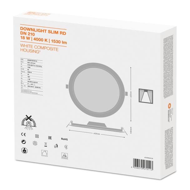 Oprawa DOWNLIGHT SLIM DN210 18W 4000K WT IP20