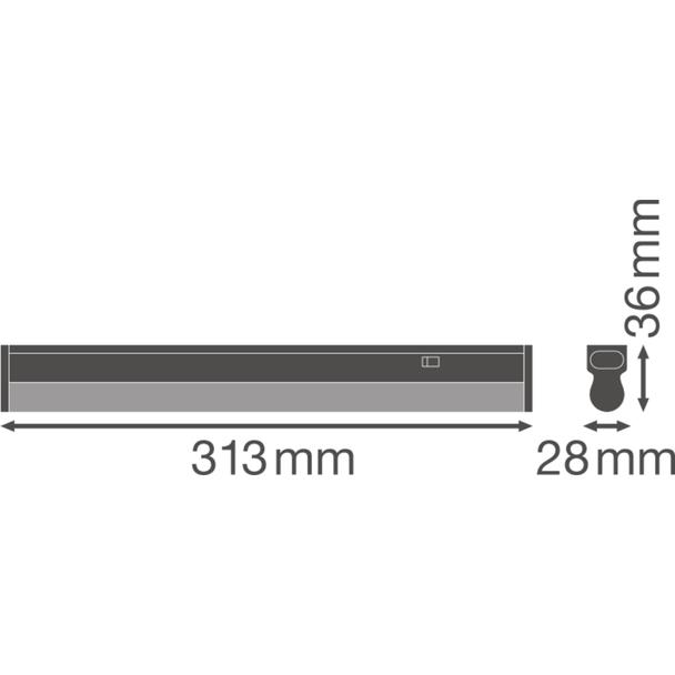 Oprawa liniowa LINEAR COMPACT SWITCH 300 4W 4000K