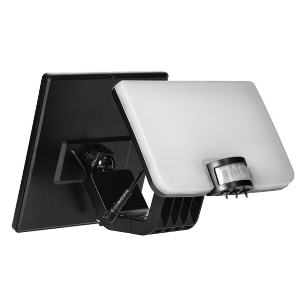SOLIS LED 10W, naświetlacz solarny z czujnikiem ruchu PIR, 1200lm, IP54, 4000K, 3000 mAh, czarny AD-SL-6467BLR4 ORNO