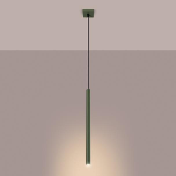 Sollux Lampa wisząca PASTELO 1 zielona oliwka SL.1518