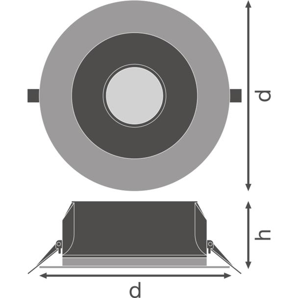 Oprawa DOWNLIGHT PFM DN155 14W 840 WT IP54 UGR19