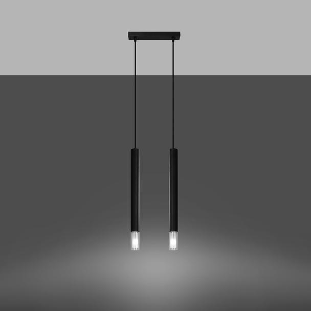 Sollux Lampa wisząca WEZYR 2 czarna SL.0961