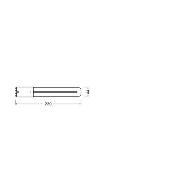 Lampa DULUX L LED FR 18 ECG, AC mains 8W 830 2G11