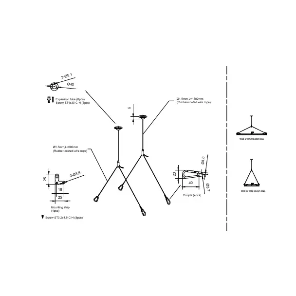 Akcesorium Coreline RC159Z Suspension set SME-2 WH 5 lat gw. 9,11402E+11 PHILIPS
