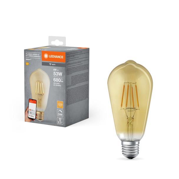 Lampa LED SMART WF E55D 6W/824 230VFilament szkło przezroczysteGDE27FS1LEDV