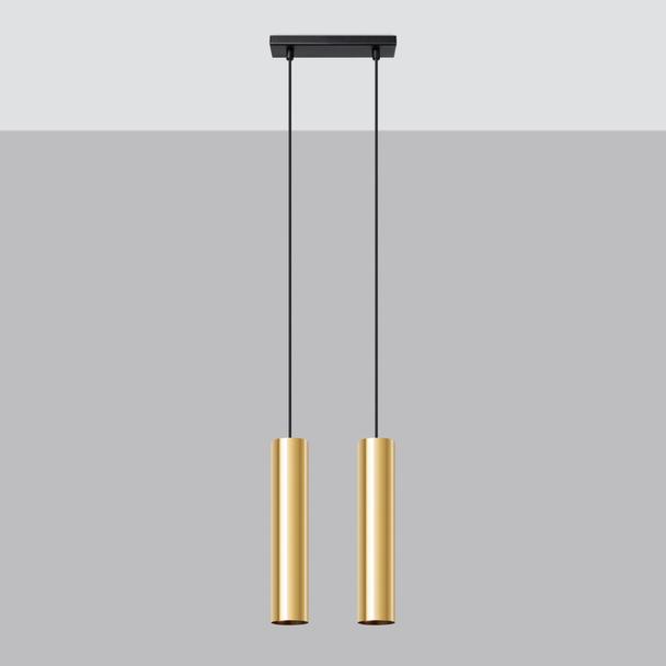 Sollux Lampa Wisząca LAGOS 2 złoty połysk SL.1241