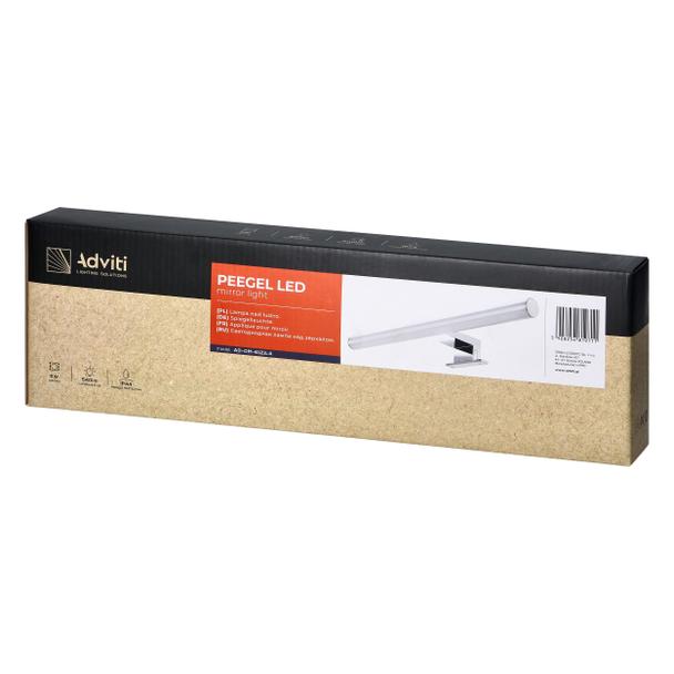 PEEGEL LED 6W, lampa nad lustro, 540lm, 4000K, dł.40 cm, tworzywo sztuczne+akryl, AD-OM-6121L4 ORNO