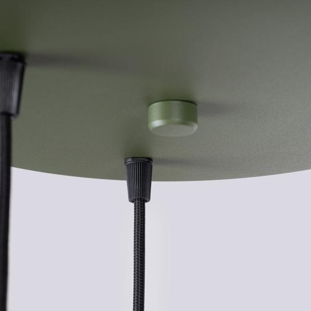 Lampa wisząca HALO 3P zielona oliwka