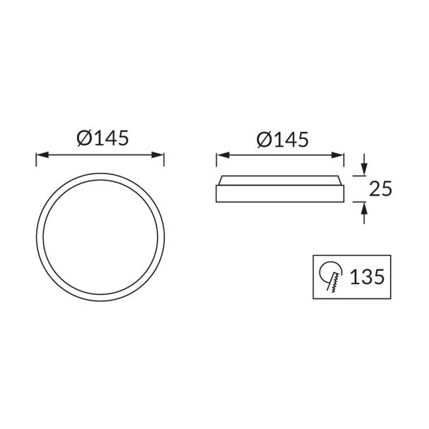 Oprawa dekoracyjna SMD LED HL563L 9W WHITE 6400K 02484 IDEUS